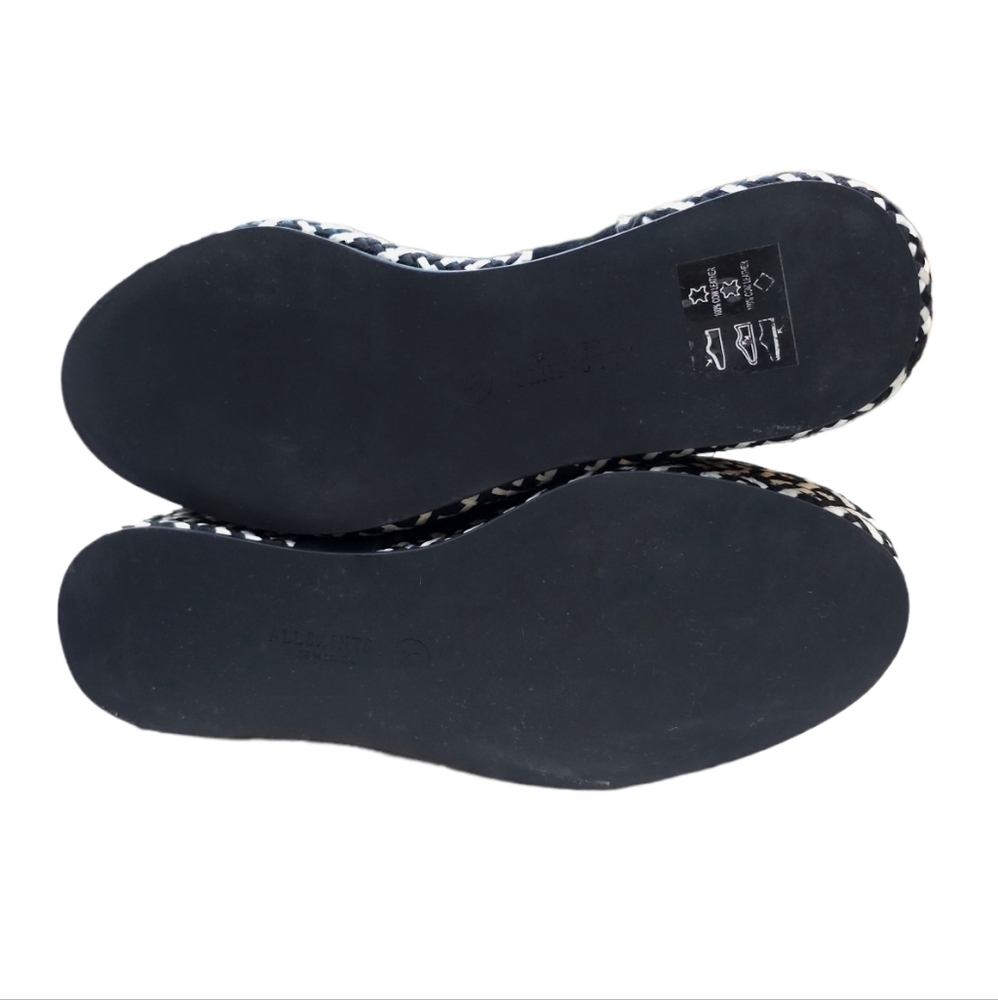 All Saints Bora Braided Platform Emo Goth Black Suede Almond Toe Loafers 6.5 - Picture 9 of 12